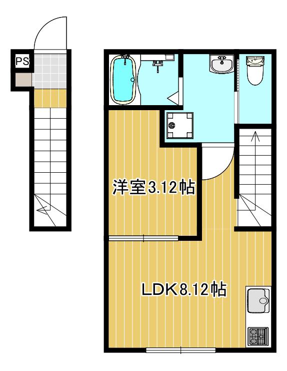 ノルンハウス(1LDK/2階)の間取り写真