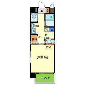 エナブル塚本(1K/8階)の間取り写真