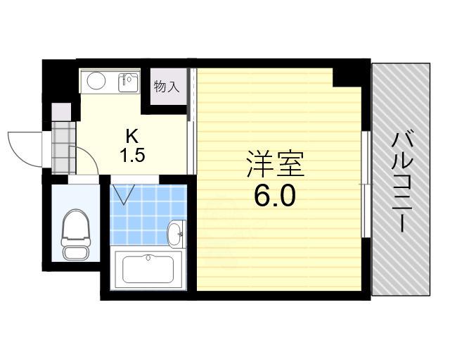 遠里小野4丁目ハイツ(1K/2階)の間取り写真