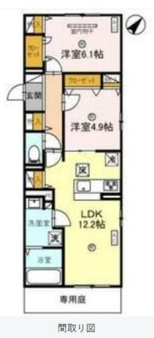 サンパティーク東町(2LDK/3階)の間取り写真