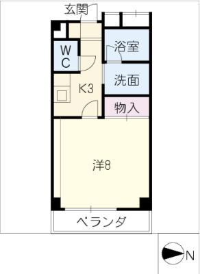 ANNEXUEDA(1K/3階)の間取り写真