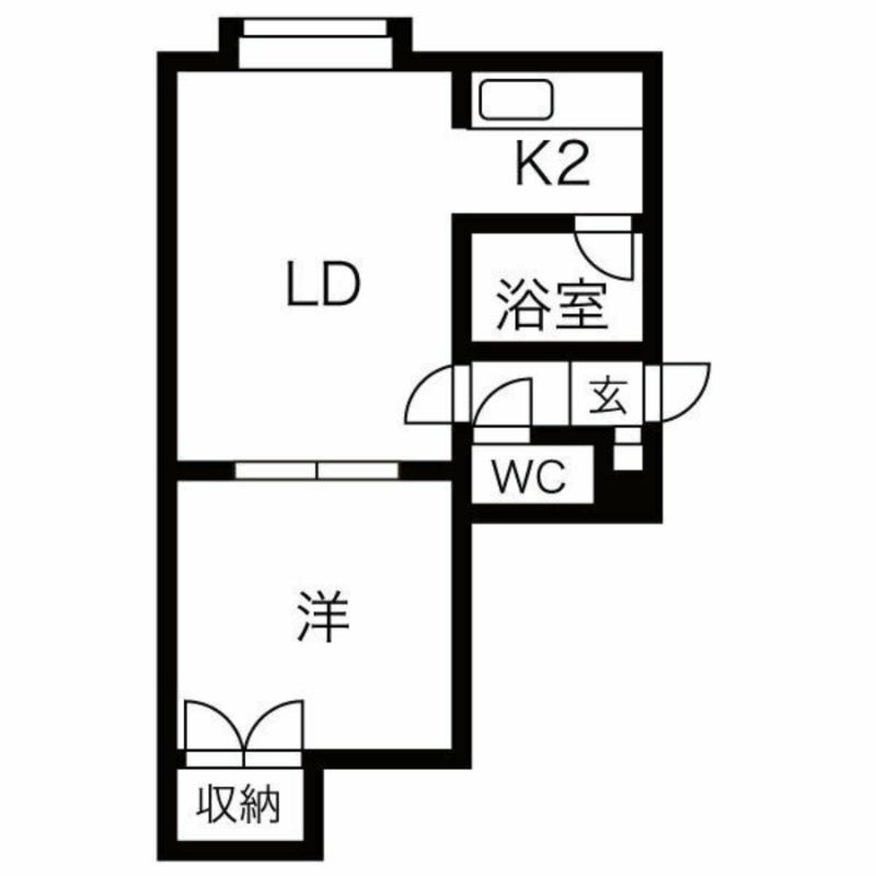 アビーロード平岸(1LDK/3階)の間取り写真