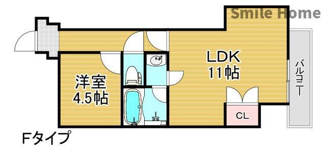 トミー参番館(1LDK/2階)の間取り写真