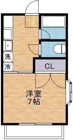 コーポサンライズ(1K/2階)の間取り写真