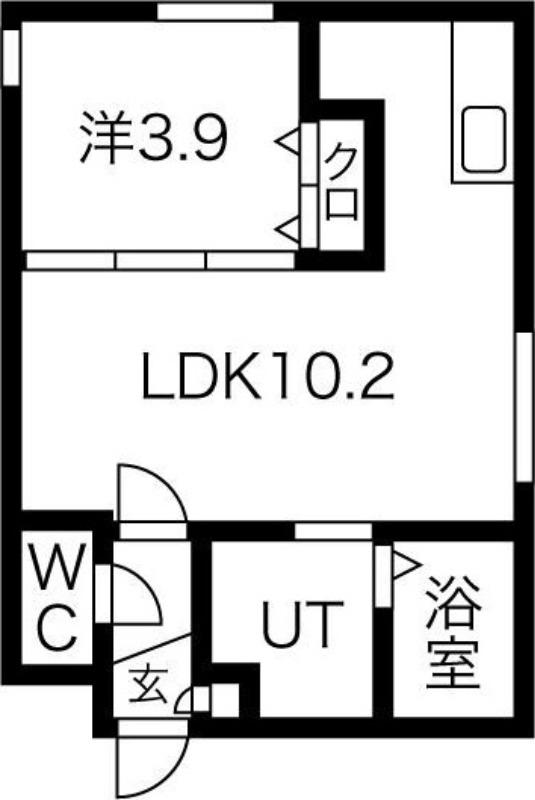 アルテ麻生(1LDK/1階)の間取り写真