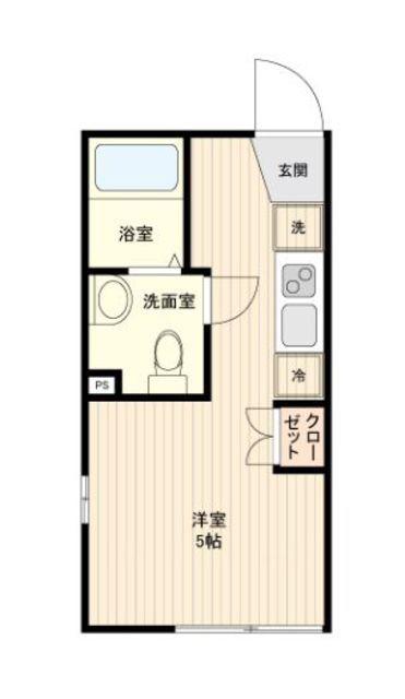 LIVEFLAT中野鷺宮(ワンルーム/2階)の間取り写真