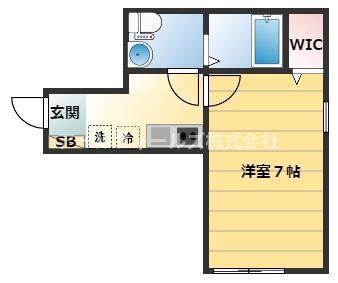 サンクレスト八柱(1K/1階)の間取り写真