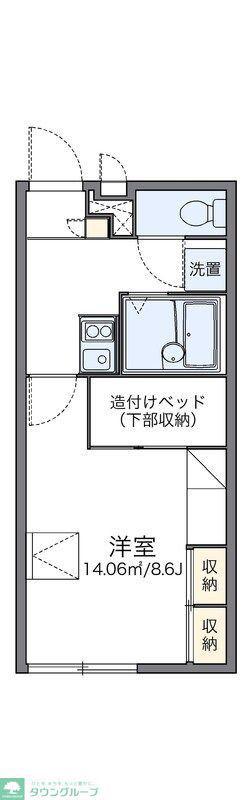 レオパレス菊(1K/1階)の間取り写真