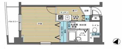 フェニックス日本橋浜町公園(1K/7階)の間取り写真