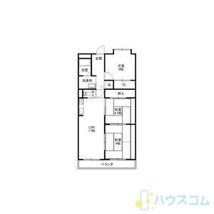 ラフィーネ上牧(3LDK/3階)の間取り写真