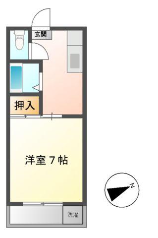 マイハウスあつみ(1K/1階)の間取り写真