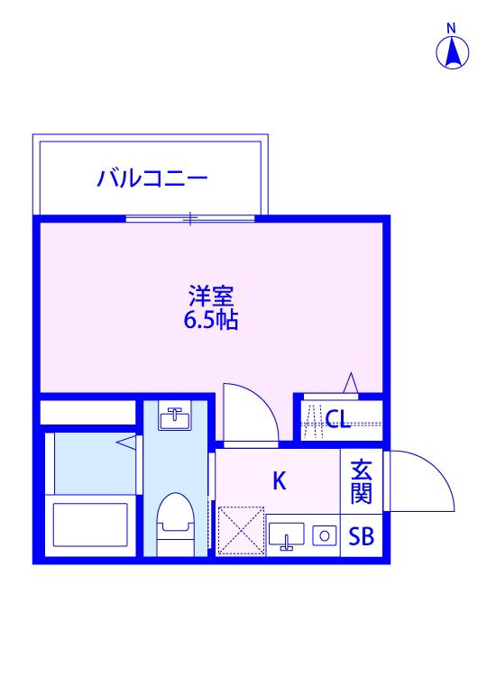 プレジール日吉(1K/2階)の間取り写真