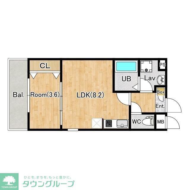 ジーメゾン上尾緑丘(1LDK/3階)の間取り写真