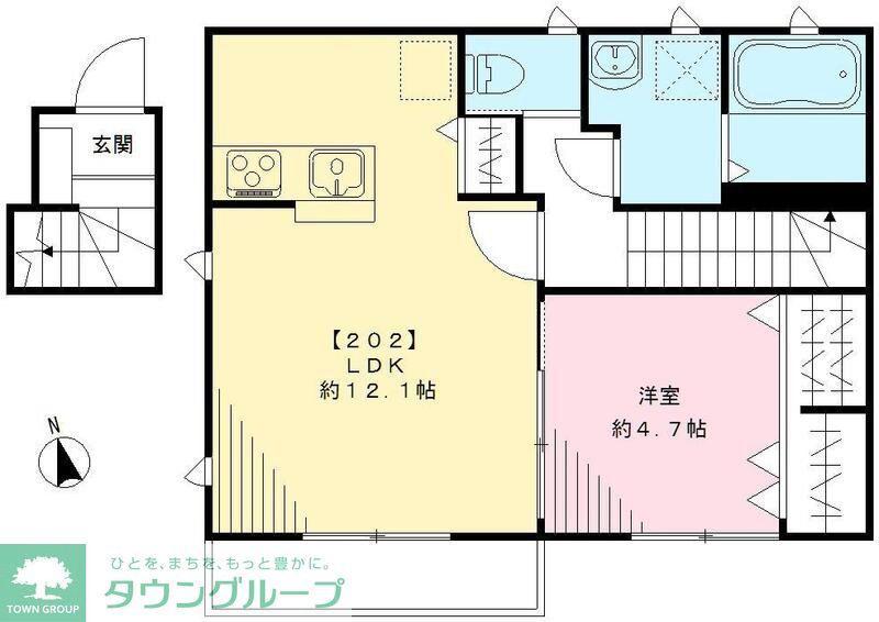 メゾンド桜吉祥寺(1LDK/2階)の間取り写真
