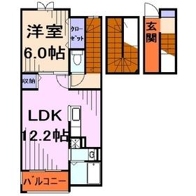 ラスパシオ(1LDK/3階)の間取り写真