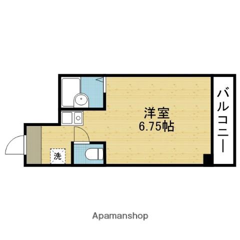 荻田第6ビル(ワンルーム/4階)の間取り写真