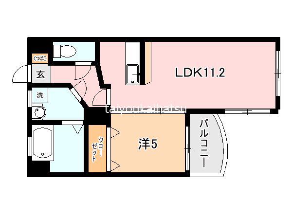 リッチハイツ(1LDK/3階)の間取り写真