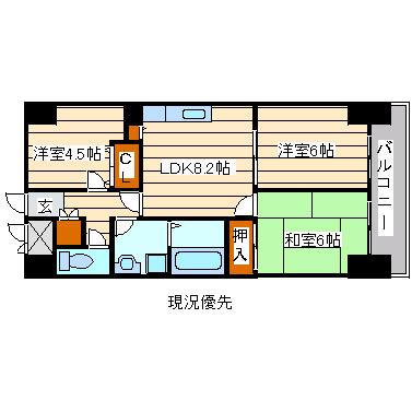 ライフピアIII(3LDK/10階)の間取り写真