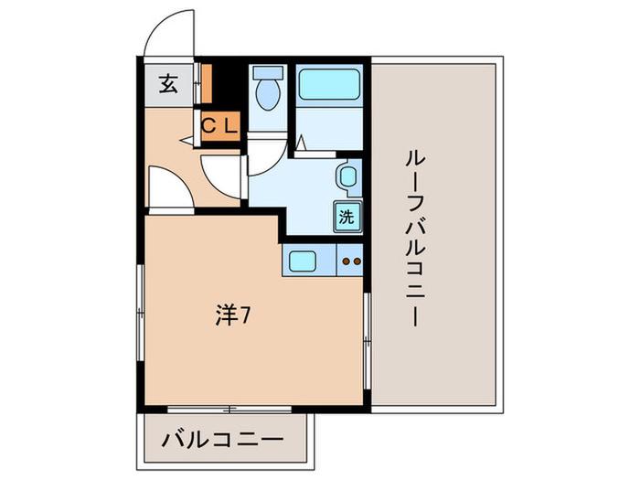 アニール(ワンルーム/4階)の間取り写真