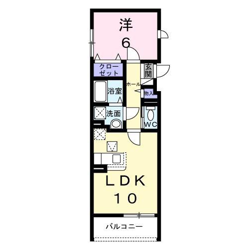 阪急宝塚線 池田駅(大阪) 徒歩13分 2階建 築2年(1LDK/1階)の間取り写真