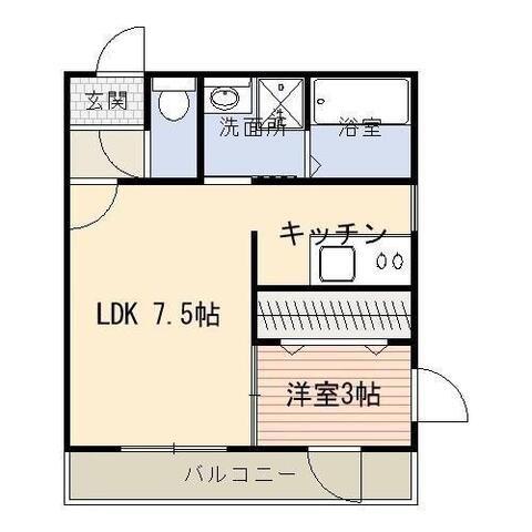 メゾンSR(1LDK/1階)の間取り写真