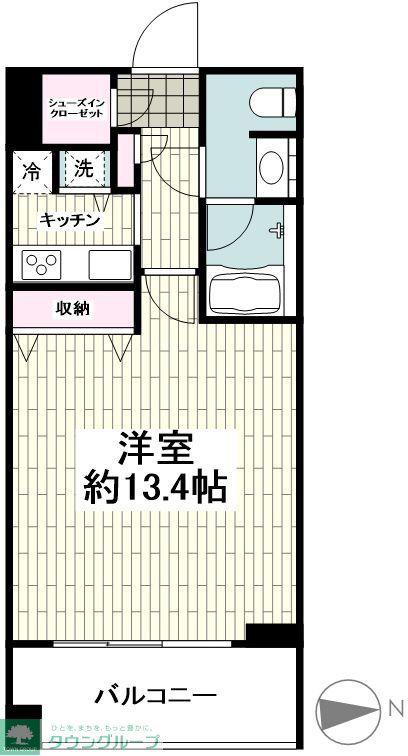 コンシェリア西新宿 TOWERS ウエスト(1K/6階)の間取り写真