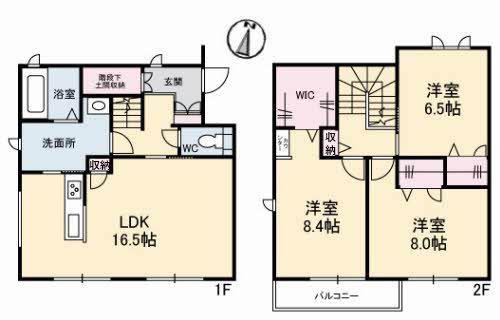 ショシュール・デ・フィス(3LDK/1階)の間取り写真