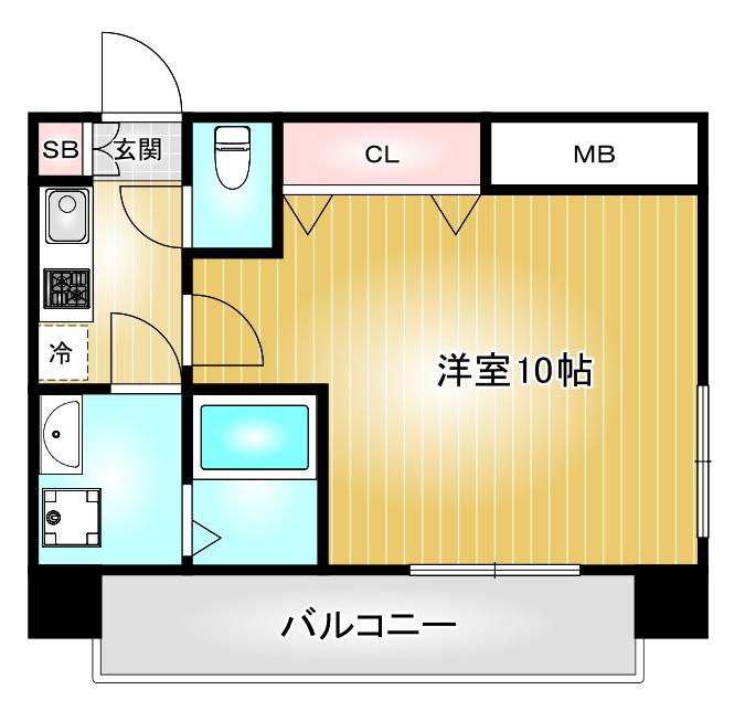 プレサンスTHE栄(1K/11階)の間取り写真