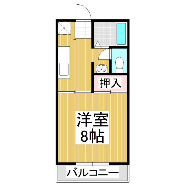 ハイツユニバース(1K/1階)の間取り写真