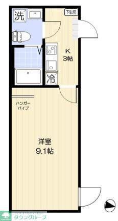 AVEN 京成小岩(1K/3階)の間取り写真
