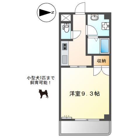 プレジール今福鶴見(1K/5階)の間取り写真