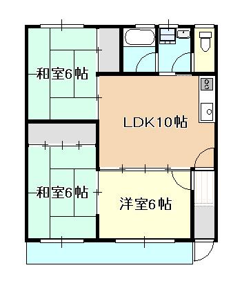 メゾンつくだ(3LDK/2階)の間取り写真