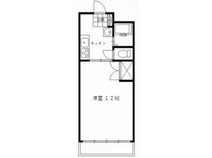 マンション倉前(1K/4階)の間取り写真