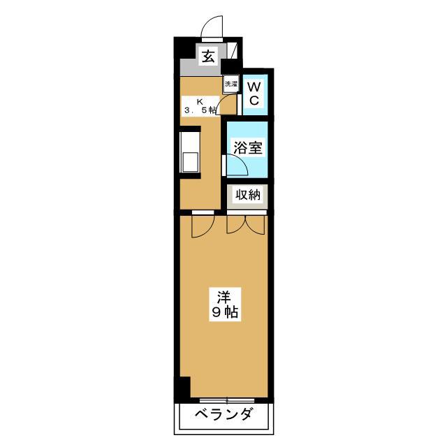 メゾンド宇田川第1(1K/4階)の間取り写真