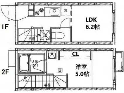 87Gラポール本浦(1LDK/1階)の間取り写真