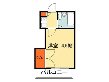 レオパレス与野本町第6(1K/1階)の間取り写真