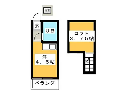 コスモコーポ(ワンルーム/1階)の間取り写真