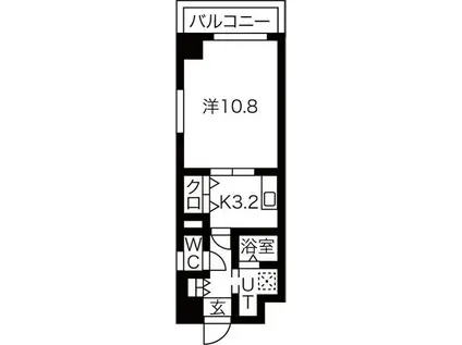 音羽壱番館SAKAE(1K/4階)の間取り写真