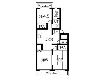 OGパレス(3DK/1階)の間取り写真