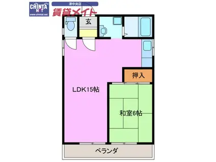 メゾンアルフォート(1LDK/4階)の間取り写真