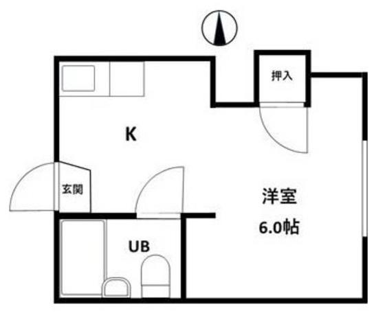 コーポあおば(1K/3階)の間取り写真