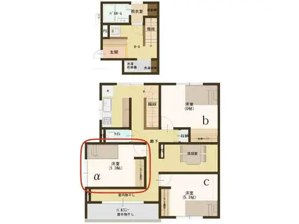 南町MKレディースシェアハウス(ワンルーム/2階)の間取り写真