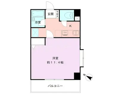 T&K花園(1K/5階)の間取り写真