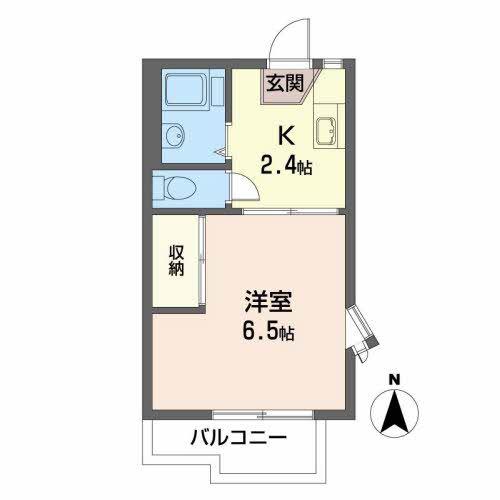 ピープル21(1K/2階)の間取り写真