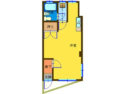 ワイエスVISTA(ワンルーム/1階)の間取り写真