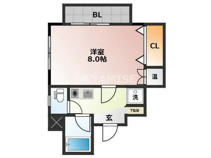 井上ハイム(1K/4階)の間取り写真