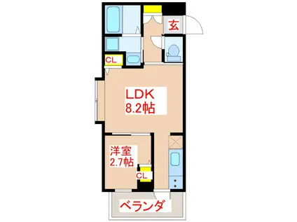 AIR/NEXT(1LDK/3階)の間取り写真