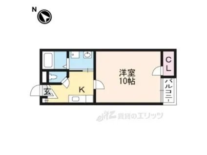 グリーンハイツ(1K/1階)の間取り写真