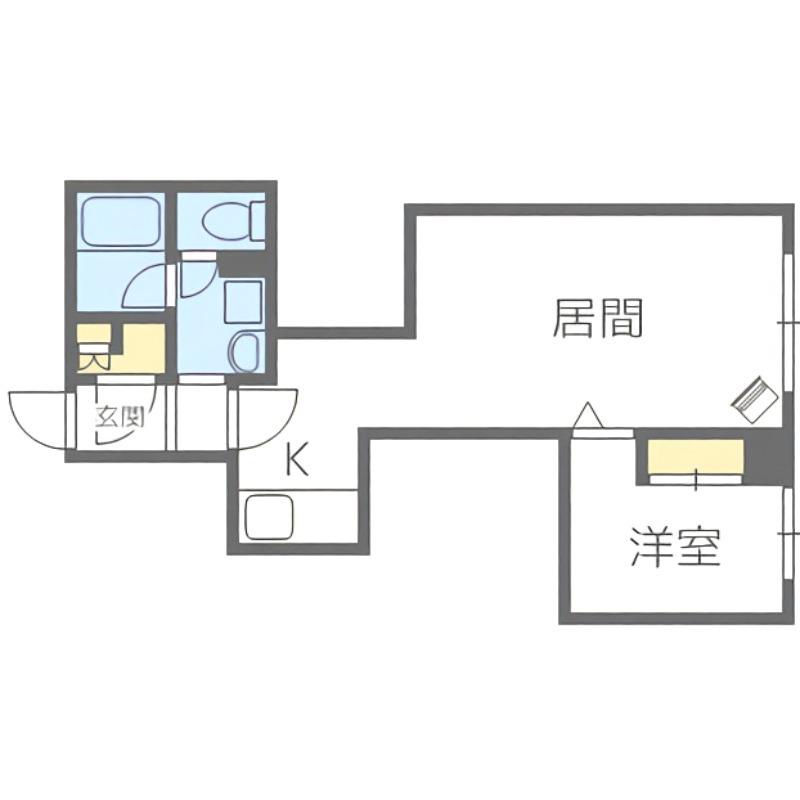 ハーネスビル美園(1LDK/3階)の間取り写真