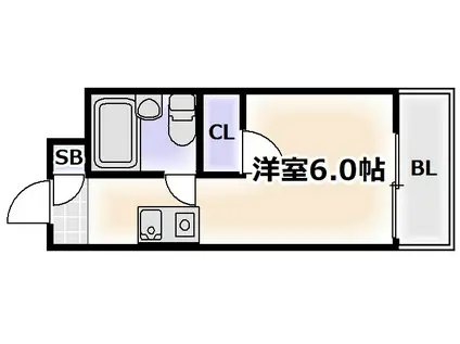 メゾン・ド・トレイユ(ワンルーム/2階)の間取り写真